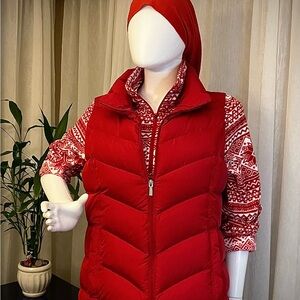 Lands End Puffer Vest Red Size M